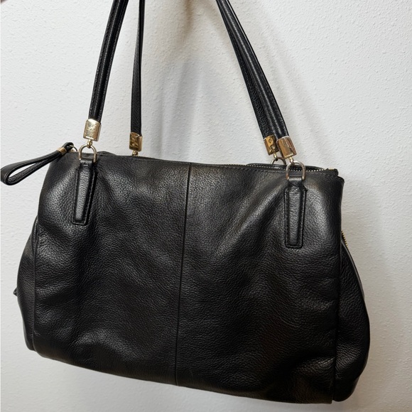 Coach leather shoulder bag black women’s leather bag with dust bag - Picture 3 of 8